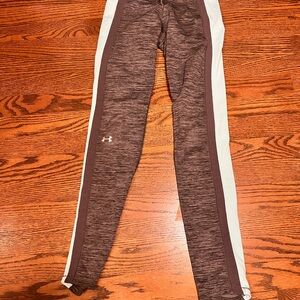 Under Armour leggings gray with mint green stripe on side